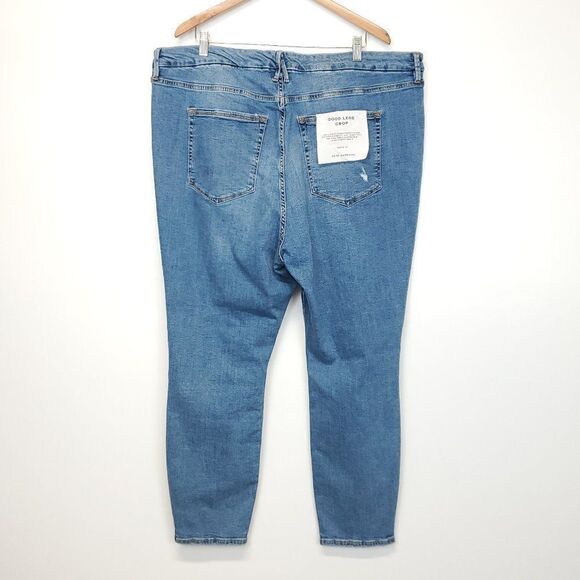 Good American Good Legs High Waist Ripped Skinny Jeans Indigo286 Plus Size 26 - Picture 7 of 13